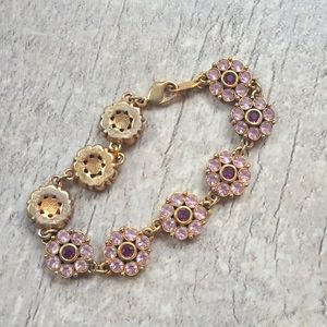 Purple Gem Floral Bracelet